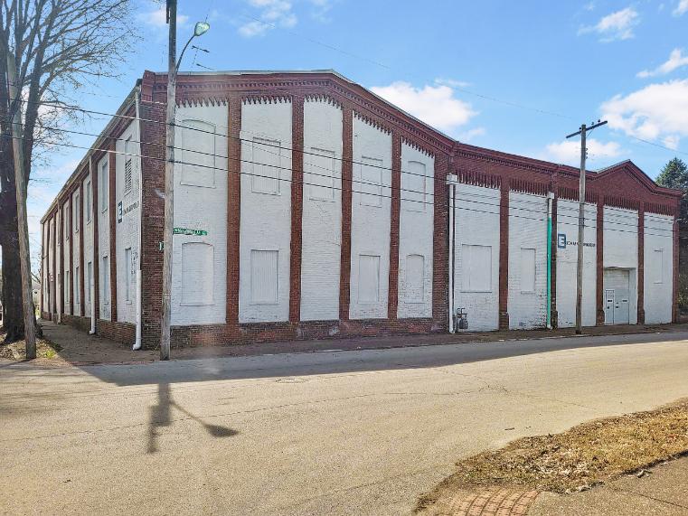 Parking lot and facade